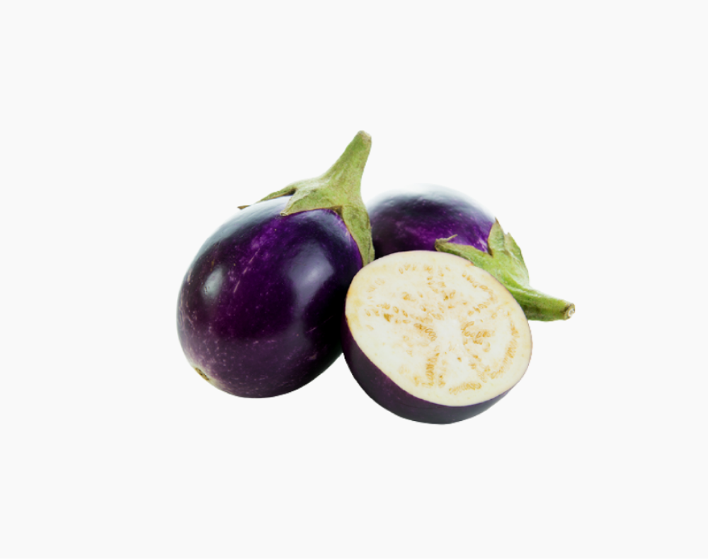 Organic Brinjal Purple Round