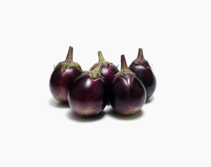Organic Brinjal Purple Round